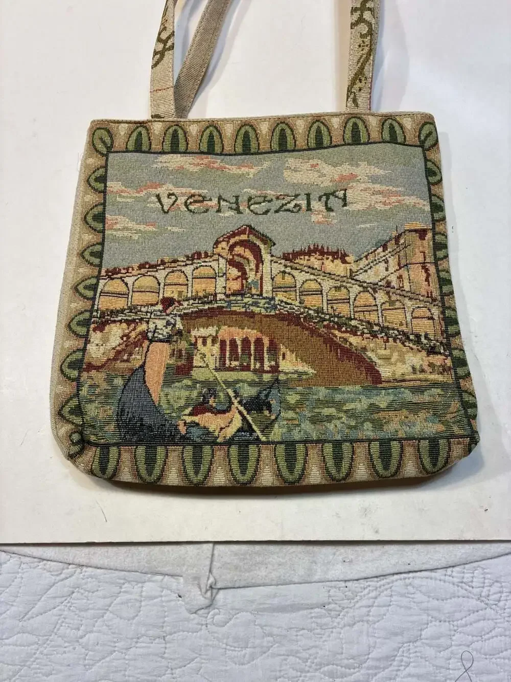 Venezia Italia Gondola Scene Tapestry Tote Bag